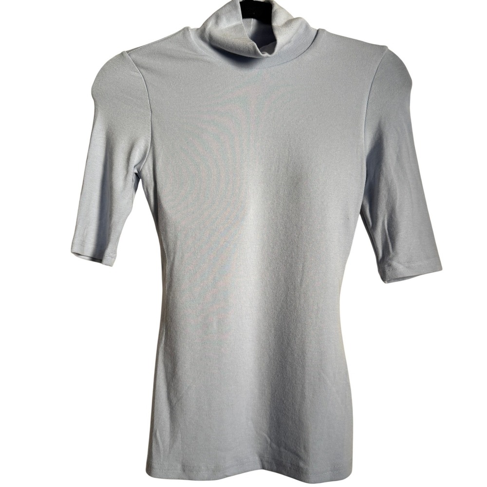 OGL LiteWarm Essential Turtleneck Elbow Sleeve Top Morning Mist XS NWT